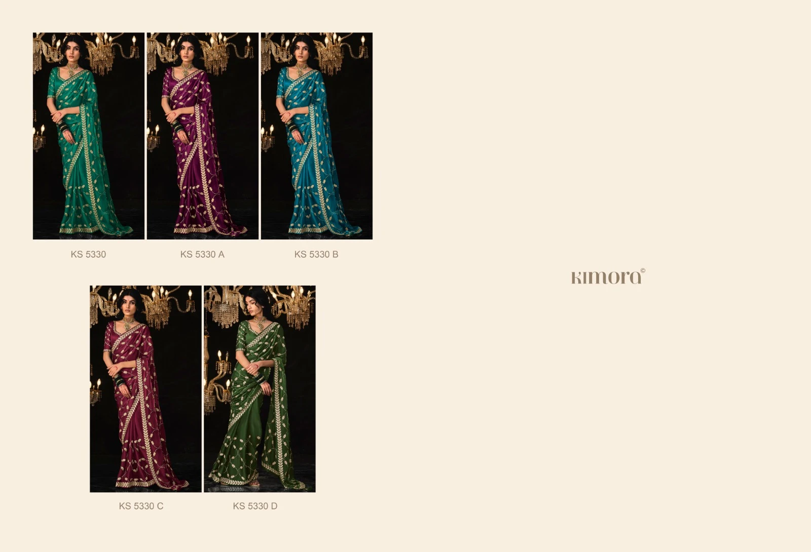 Kimora 5330 Colours Tissue Silk Wholesale Designer Sarees Catalog — Wholesale Sarees, Kimora wholesale from Surat — view 6